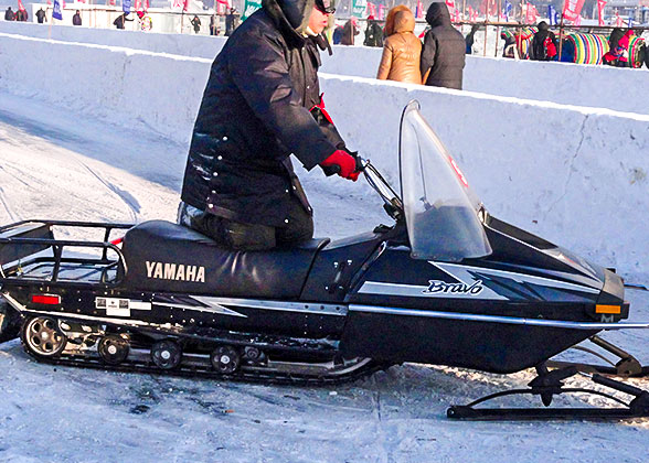Exciting snowmobile